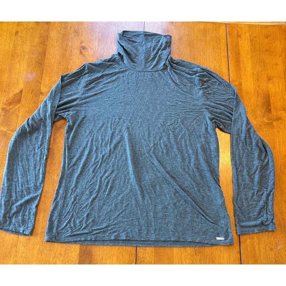 Calvin Klein XL Gray Liquid Jersey Turtleneck Top